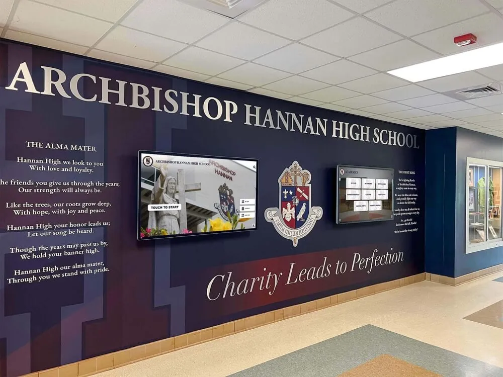 School entrance display