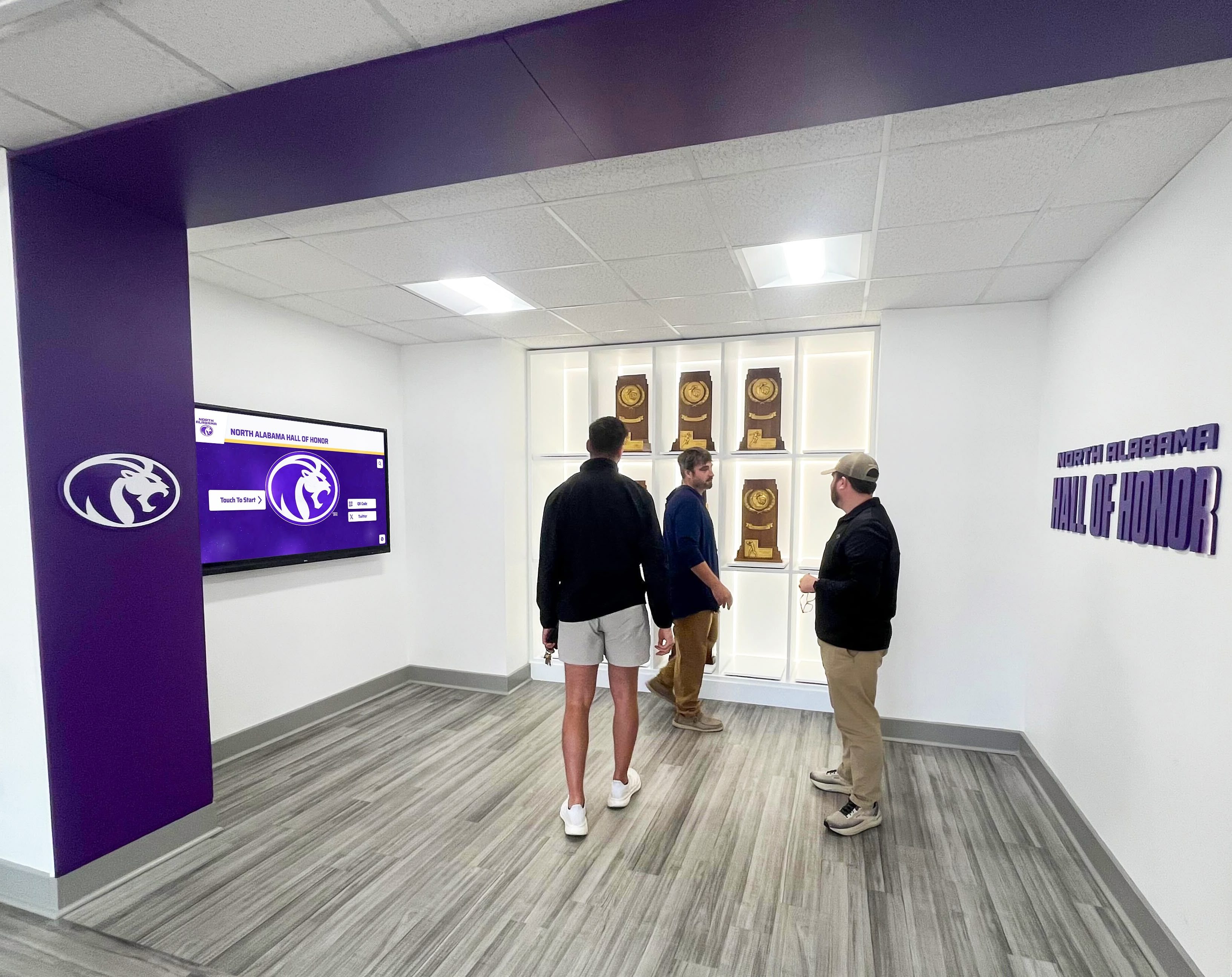 Athletic facility trophy display