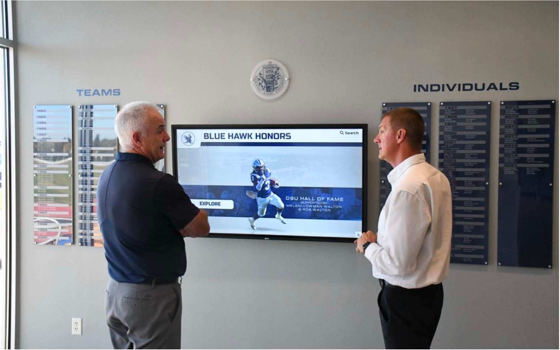 Interactive touchscreen in school
