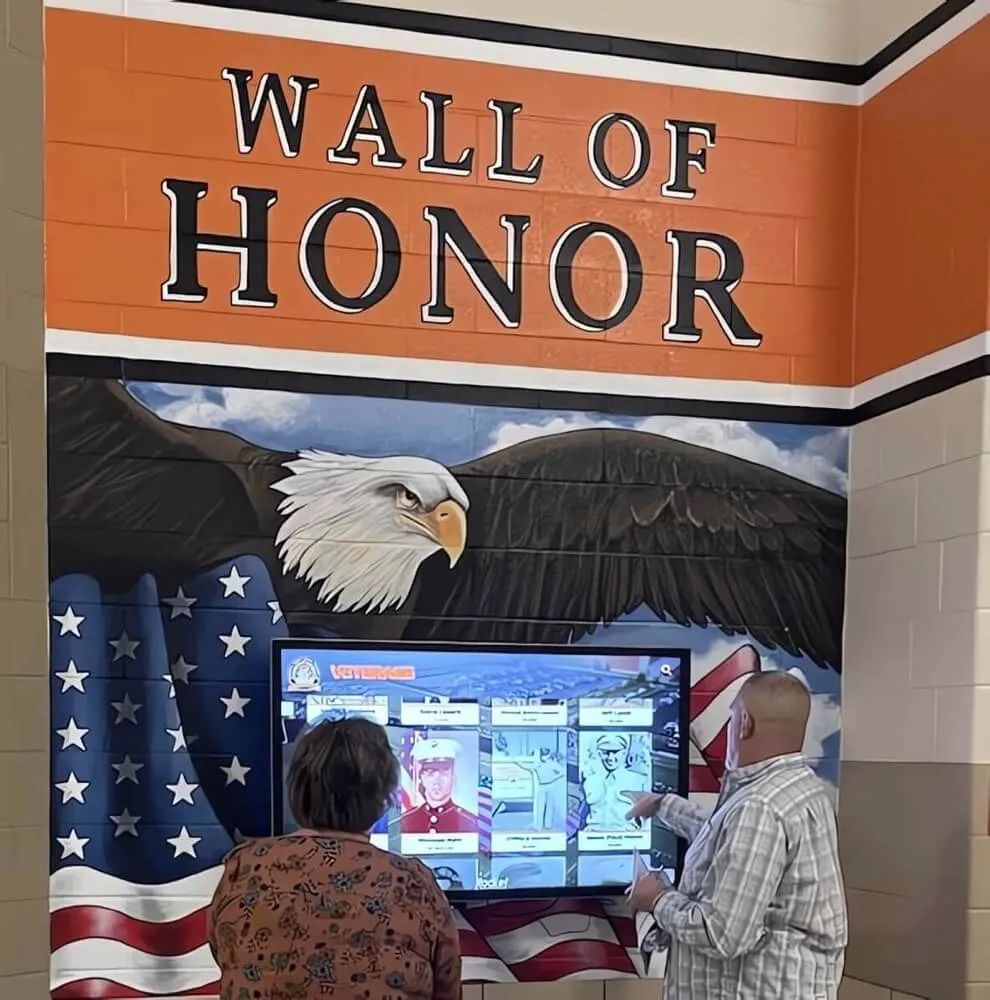 School hallway display